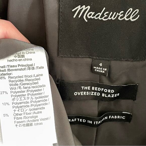 Madewell The Marled Bedford Oversized Wool Blazer - Picture 8 of 8